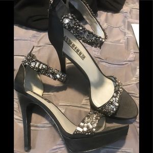 Brand New Vera Wang Black and Bling Stiletto Heels